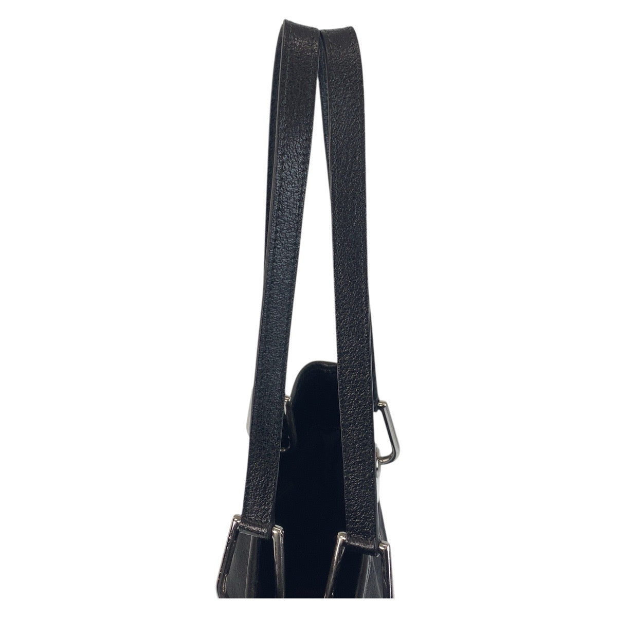 16354
GUCCI グッチ ブラック 黒 シルバー金具 GGキャンバス / レザー 120840 トートバッグ ショルダーバッグ  レディース AB22