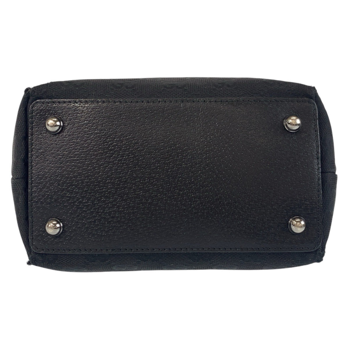 16354
GUCCI グッチ ブラック 黒 シルバー金具 GGキャンバス / レザー 120840 トートバッグ ショルダーバッグ  レディース AB22
