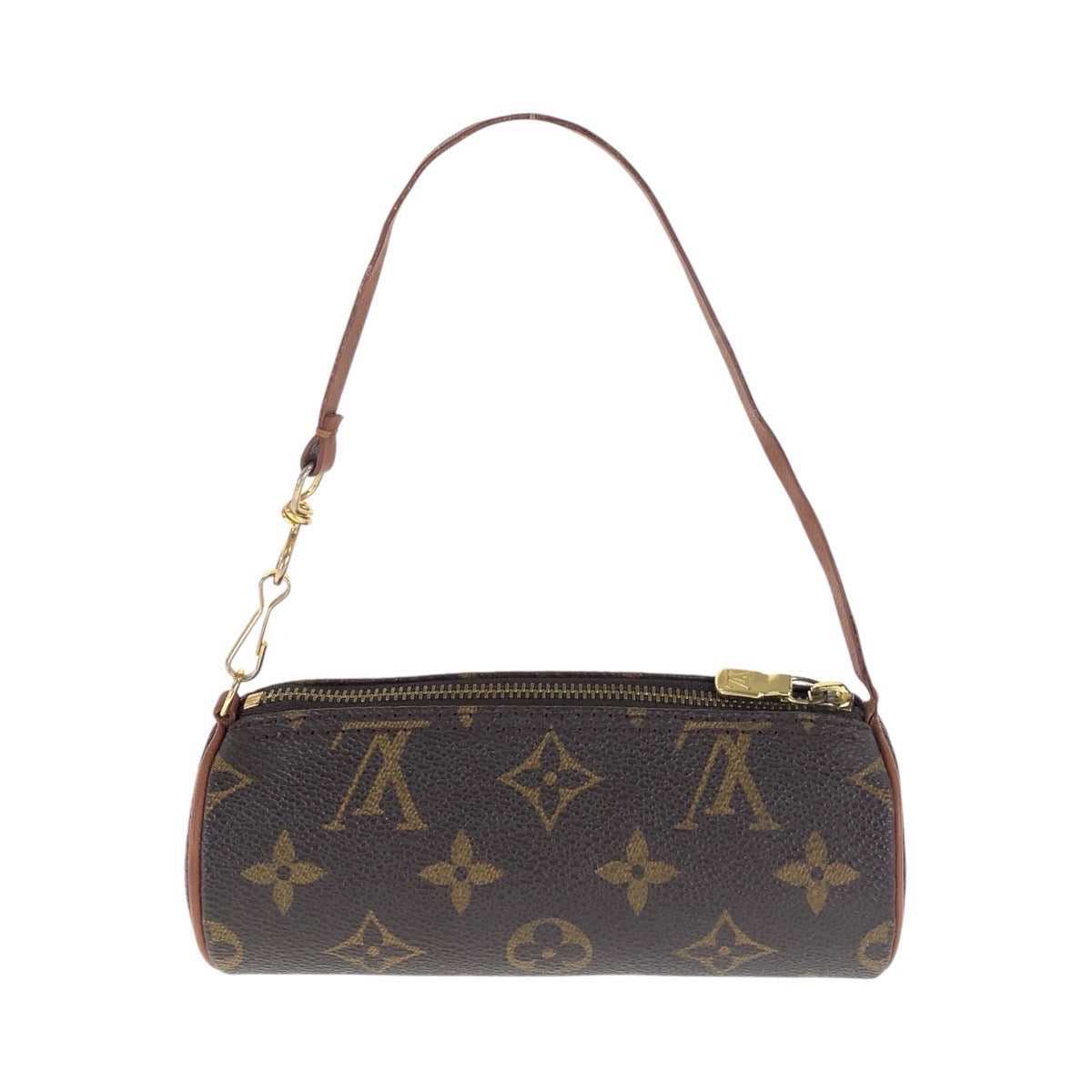 16362
LOUIS VUITTON ルイヴィトン モノグラム パピヨン ポーチのみ ブラウン ゴールド金具 PVC / レザー M51365 ポーチ アクセサリーポーチ  レディース