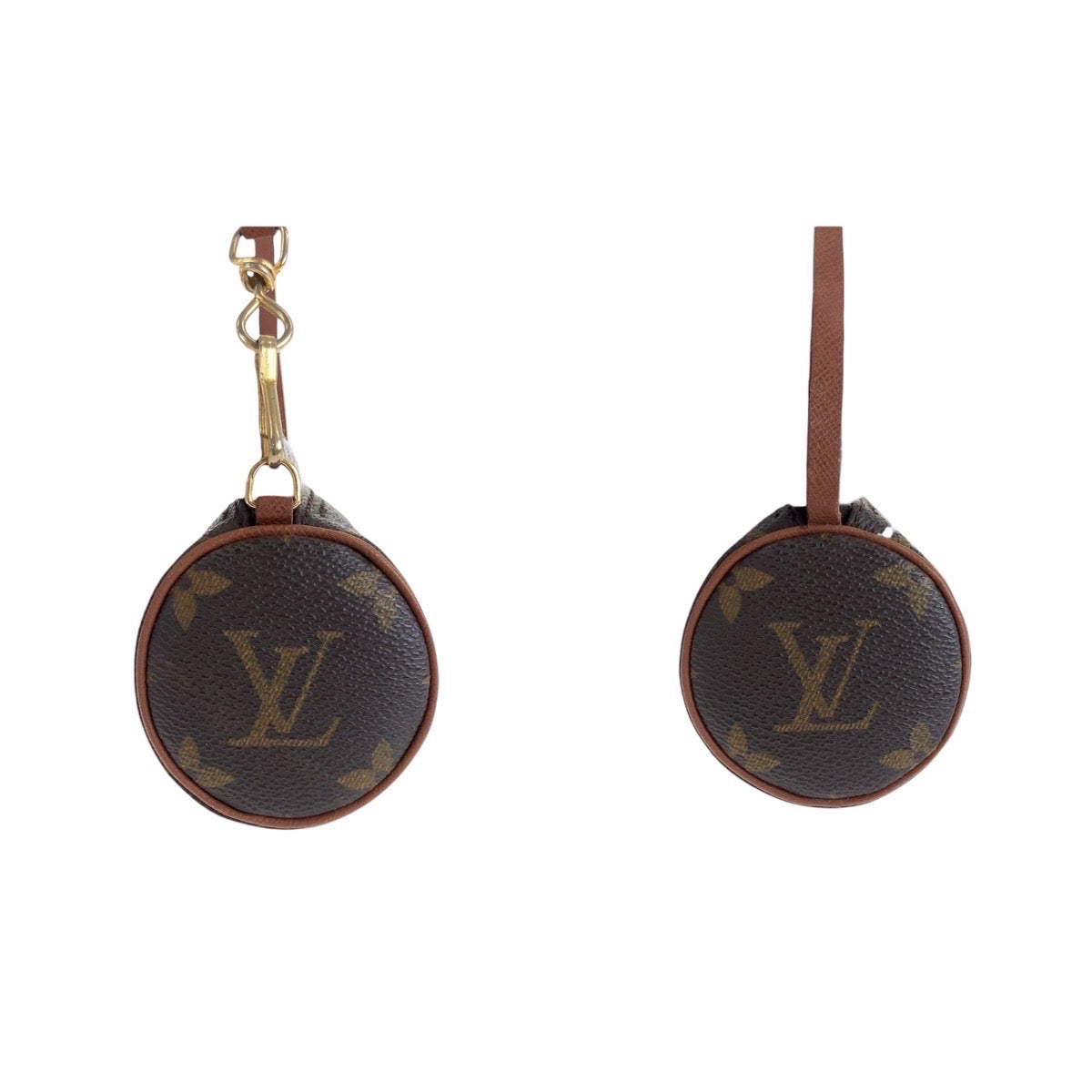 16362
LOUIS VUITTON ルイヴィトン モノグラム パピヨン ポーチのみ ブラウン ゴールド金具 PVC / レザー M51365 ポーチ アクセサリーポーチ  レディース