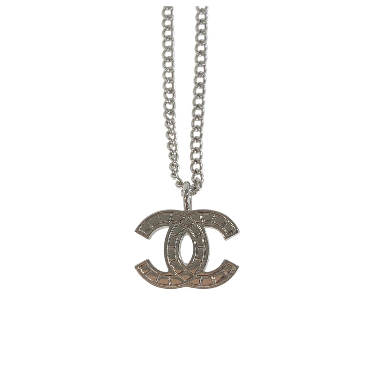 16364
CHANEL シャネル ココマーク シルバー メッキ ネックレス チェーンネックレス  レディース