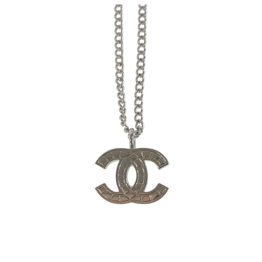 16364
CHANEL シャネル ココマーク シルバー メッキ ネックレス チェーンネックレス  レディース