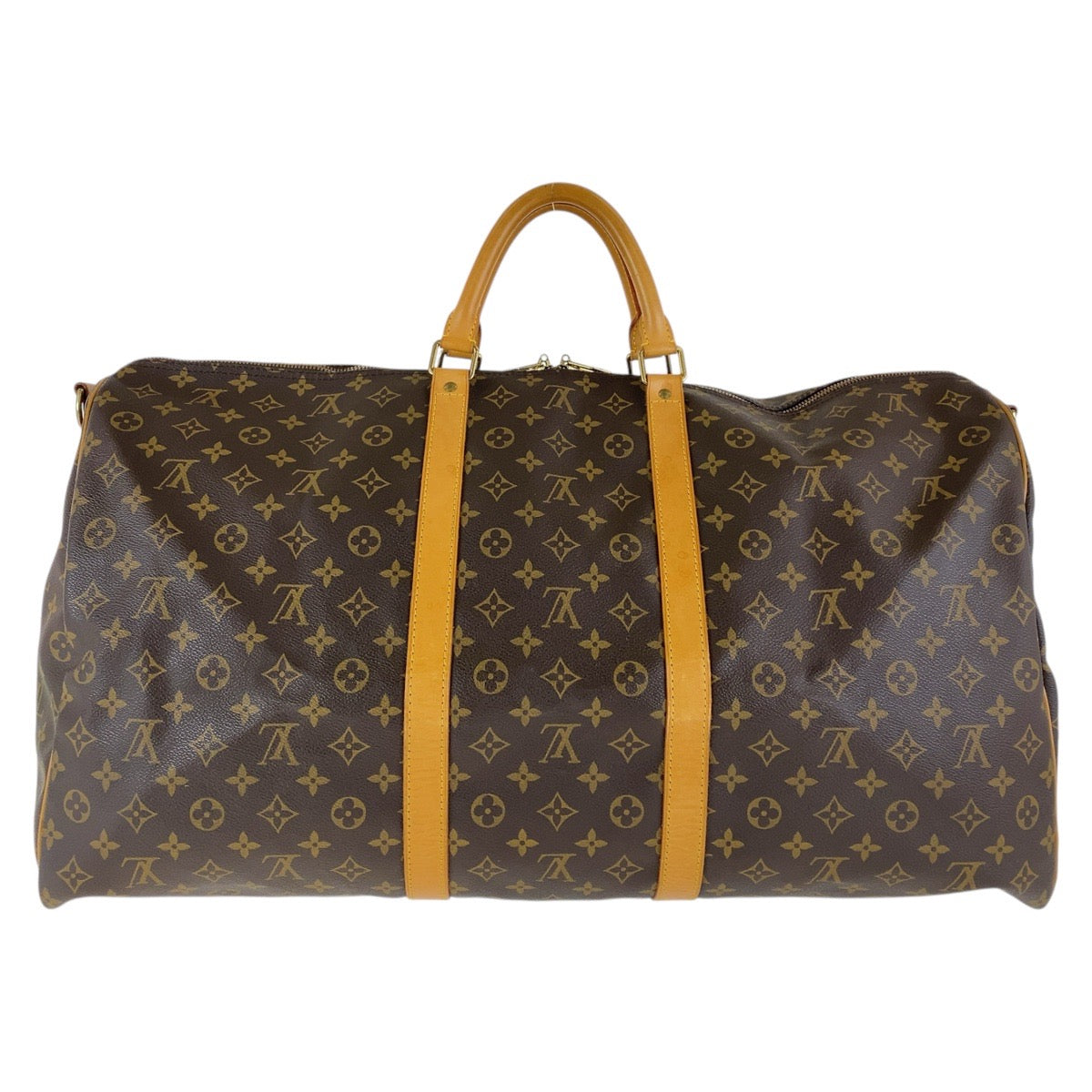 16365
LOUIS VUITTON ルイヴィトン モノグラム キーポル バンドリエール 60 ブラウン ゴールド金具 PVC / レザー M41412 ボストンバッグ 男女兼用  レディース