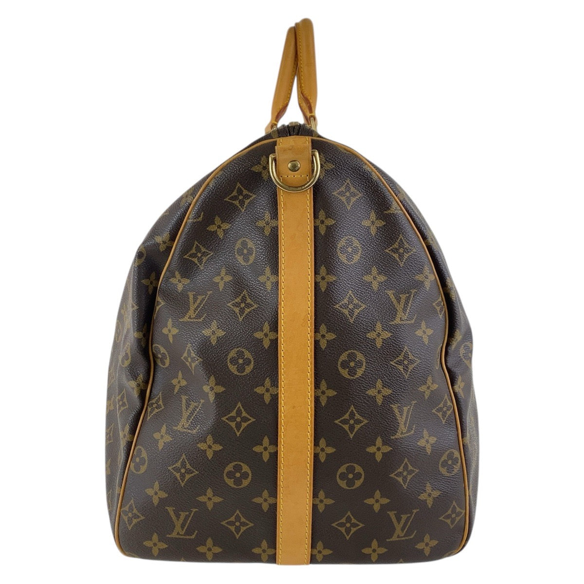 16365
LOUIS VUITTON ルイヴィトン モノグラム キーポル バンドリエール 60 ブラウン ゴールド金具 PVC / レザー M41412 ボストンバッグ 男女兼用  レディース