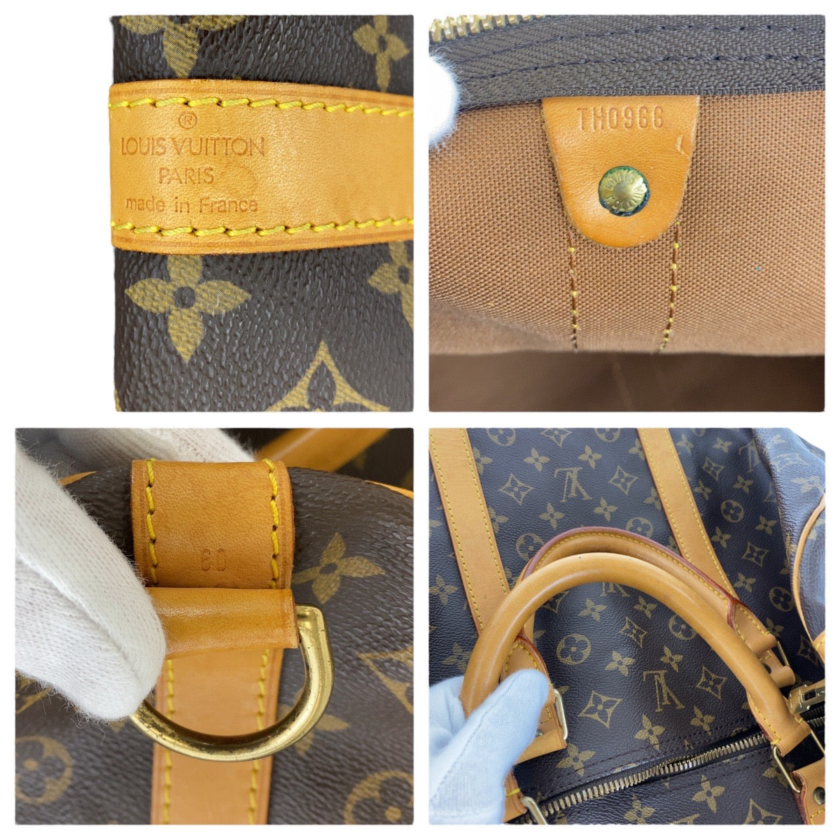 16365
LOUIS VUITTON ルイヴィトン モノグラム キーポル バンドリエール 60 ブラウン ゴールド金具 PVC / レザー M41412 ボストンバッグ 男女兼用  レディース