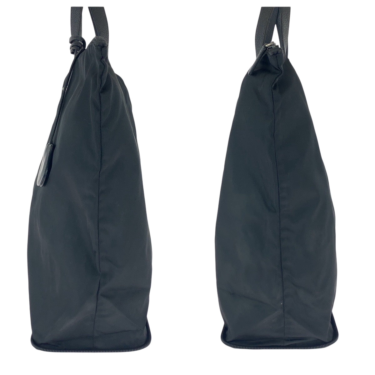 16369
PRADA プラダ パッカブル ブラック 黒 シルバー金具 ナイロン 折り畳み トートバッグ エコバッグ  レディース