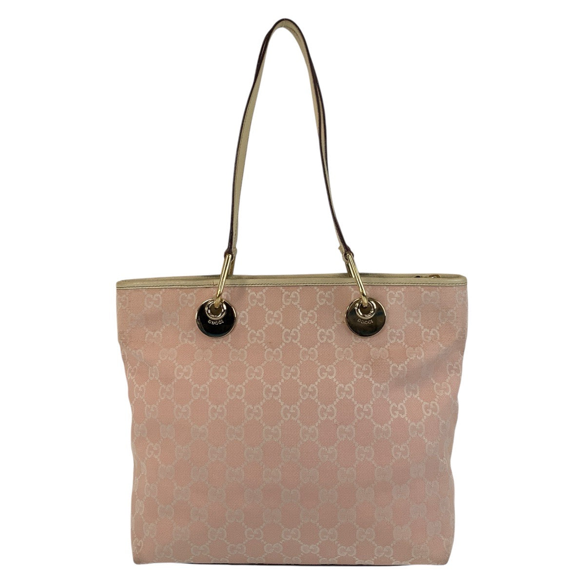 16372
GUCCI グッチ ピンク ホワイト ゴールド金具 GGキャンバス / レザー 139552 トートバッグ ショルダーバッグ  レディース AB30