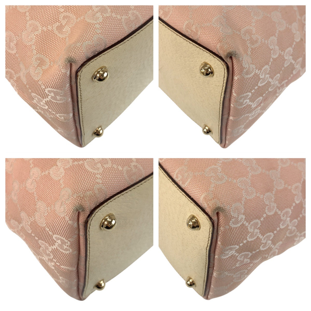 16372
GUCCI グッチ ピンク ホワイト ゴールド金具 GGキャンバス / レザー 139552 トートバッグ ショルダーバッグ  レディース AB30