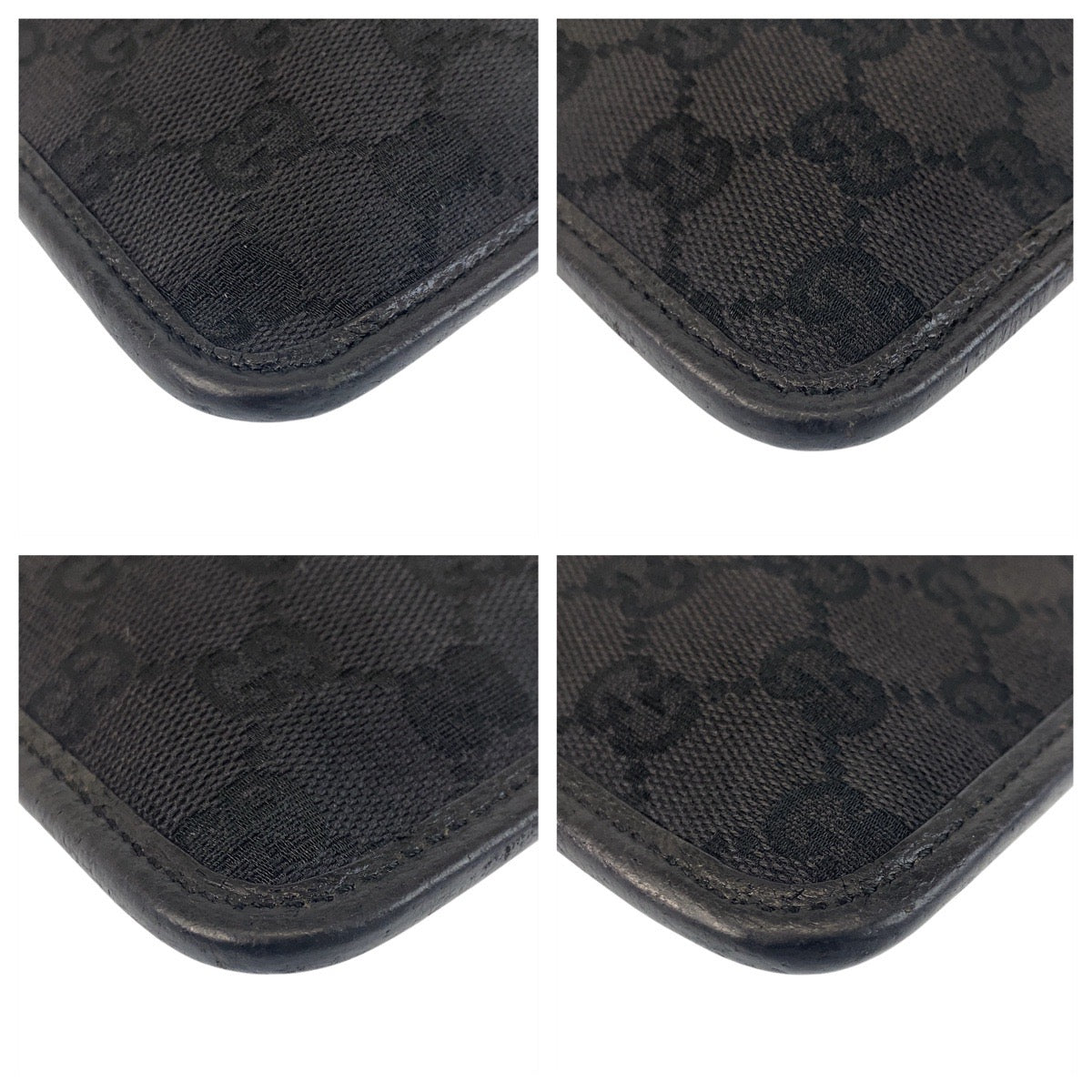 16373
GUCCI グッチ ブラック 黒  GGキャンバス / レザー 27639 ショルダーバッグ ポシェット  レディース ABP35