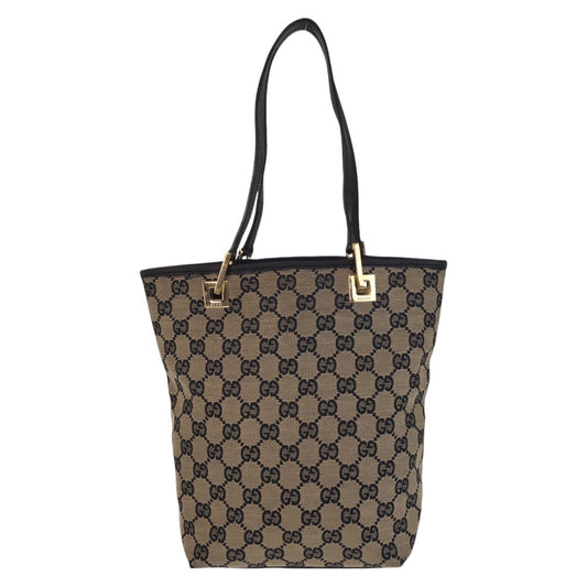 16375
GUCCI グッチ ベージュ ブラック 黒 ゴールド金具 GGキャンバス / レザー 002 1099 トートバッグ ショルダーバッグ  レディース