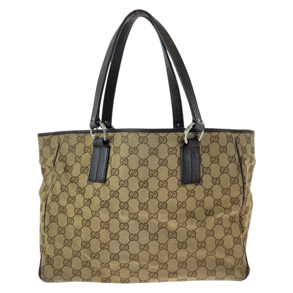 16376
GUCCI グッチ ベージュ ブラウン GGキャンバス / レザー 113017 トートバッグ ショルダーバッグ  レディース B10