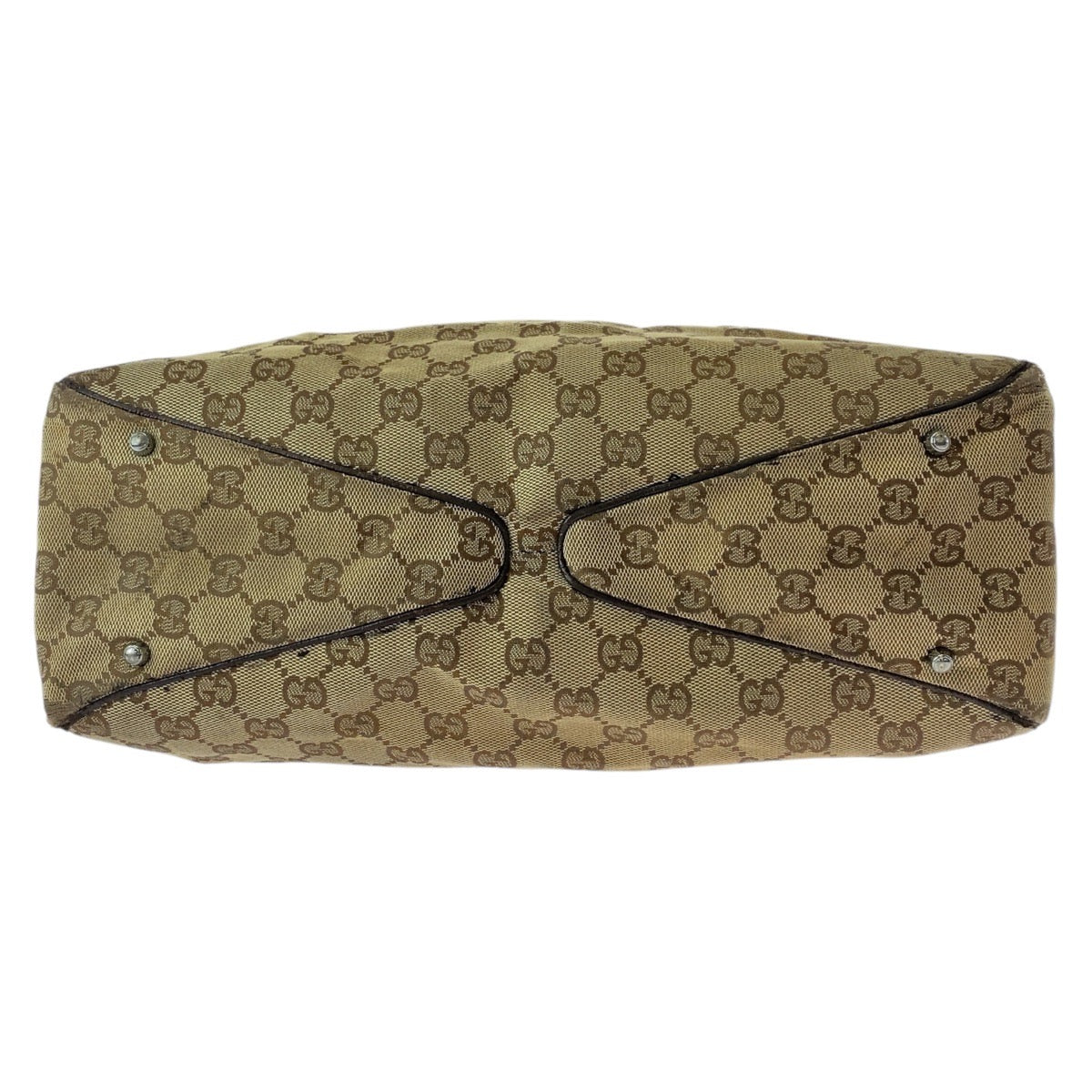 16376
GUCCI グッチ ベージュ ブラウン GGキャンバス / レザー 113017 トートバッグ ショルダーバッグ  レディース B10