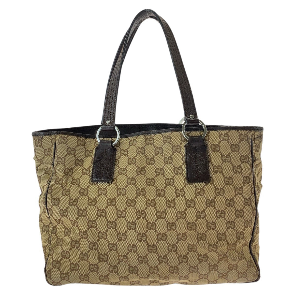 16376
GUCCI グッチ ベージュ ブラウン GGキャンバス / レザー 113017 トートバッグ ショルダーバッグ  レディース B10