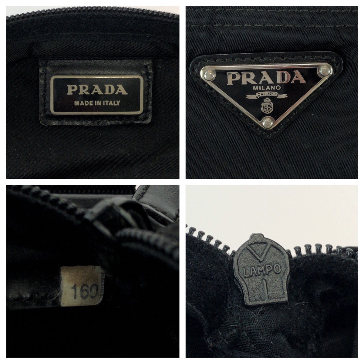 16380
PRADA プラダ テスート 三角ロゴプレート ブラック 黒 シルバー金具 ナイロン ショルダーバッグ ポシェット  レディース