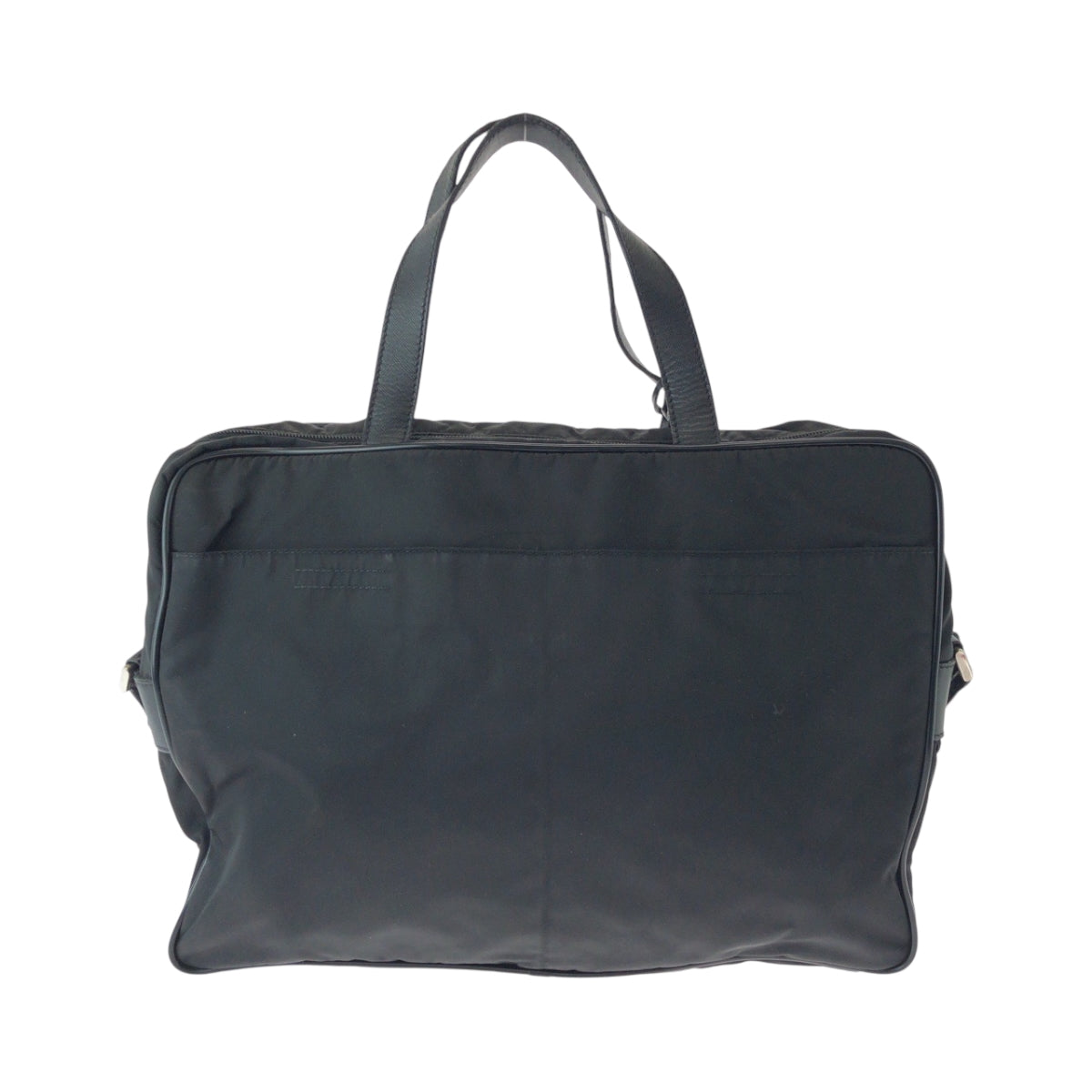16387
PRADA Tessuto Triangle Logo Plate Black Silver Hardware Nylon V407S Shoulder Bag Business Bag 2-way Men's AB38