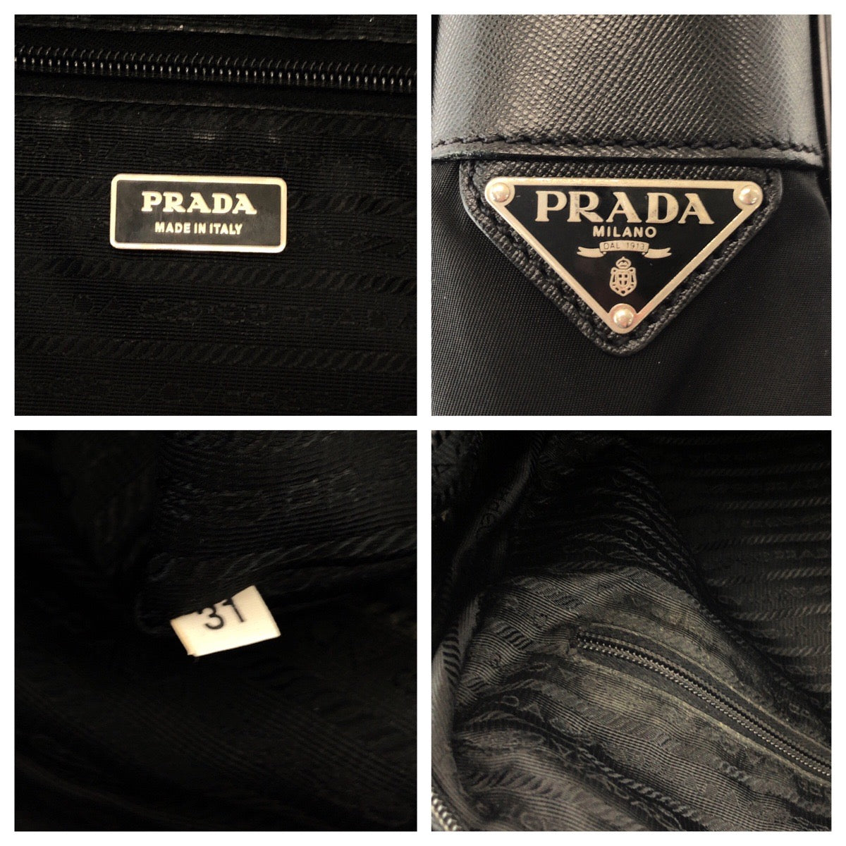 16387
PRADA Tessuto Triangle Logo Plate Black Silver Hardware Nylon V407S Shoulder Bag Business Bag 2-way Men's AB38
