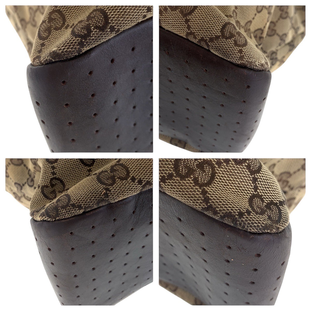 16389
GUCCI Beige Brown GG Canvas / Leather 145971 Tote Bag Shoulder Bag Ladies AB26