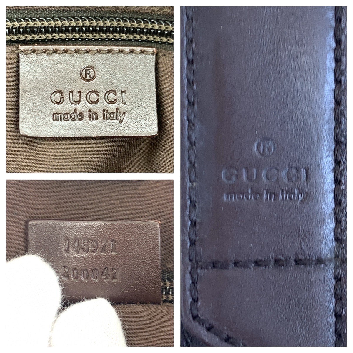16389
GUCCI Beige Brown GG Canvas / Leather 145971 Tote Bag Shoulder Bag Ladies AB26