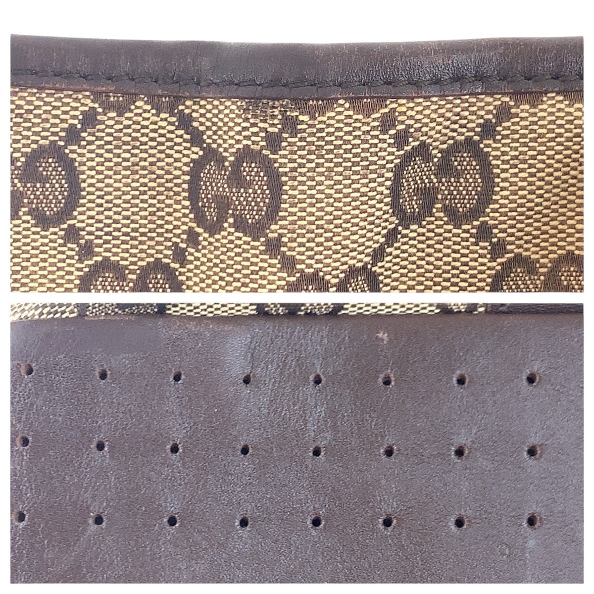 16389
GUCCI Beige Brown GG Canvas / Leather 145971 Tote Bag Shoulder Bag Ladies AB26