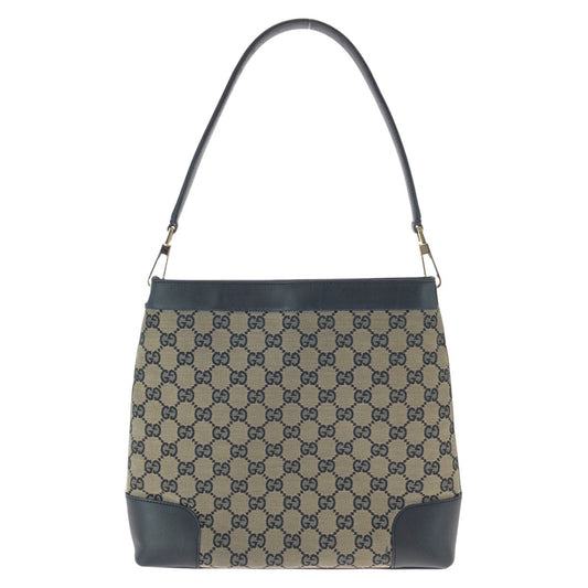 16392
GUCCI グッチ ブラック 黒 ゴールド金具 GGキャンバス / レザー 001 4231 ショルダーバッグ  レディース