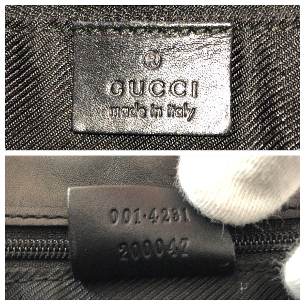 16392
GUCCI グッチ ブラック 黒 ゴールド金具 GGキャンバス / レザー 001 4231 ショルダーバッグ  レディース