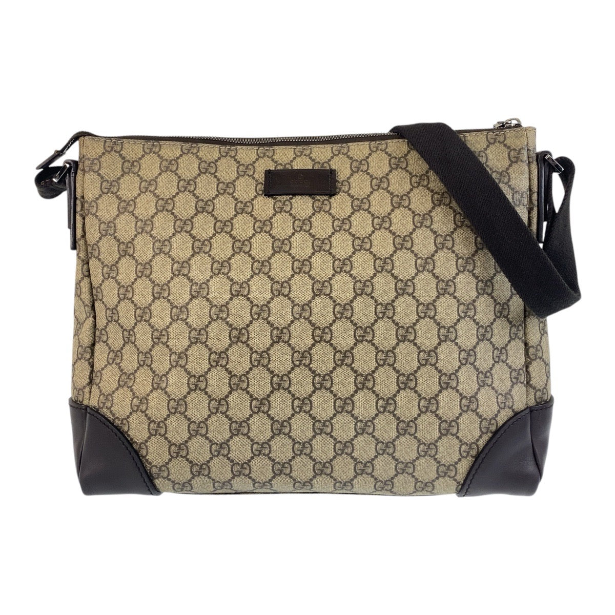 16393
GUCCI グッチ ベージュ ブラウン GGスプリームキャンバス / レザー 110054 ショルダーバッグ メッセンジャーバッグ  レディース ABP39