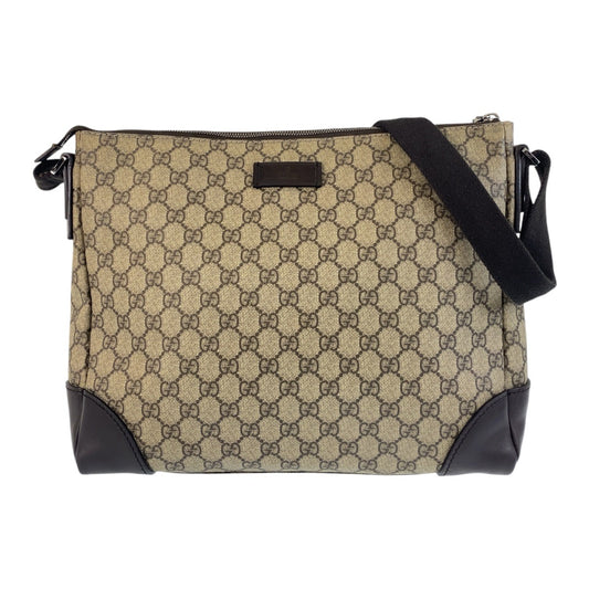 16393
GUCCI グッチ ベージュ ブラウン GGスプリームキャンバス / レザー 110054 ショルダーバッグ メッセンジャーバッグ  レディース ABP39