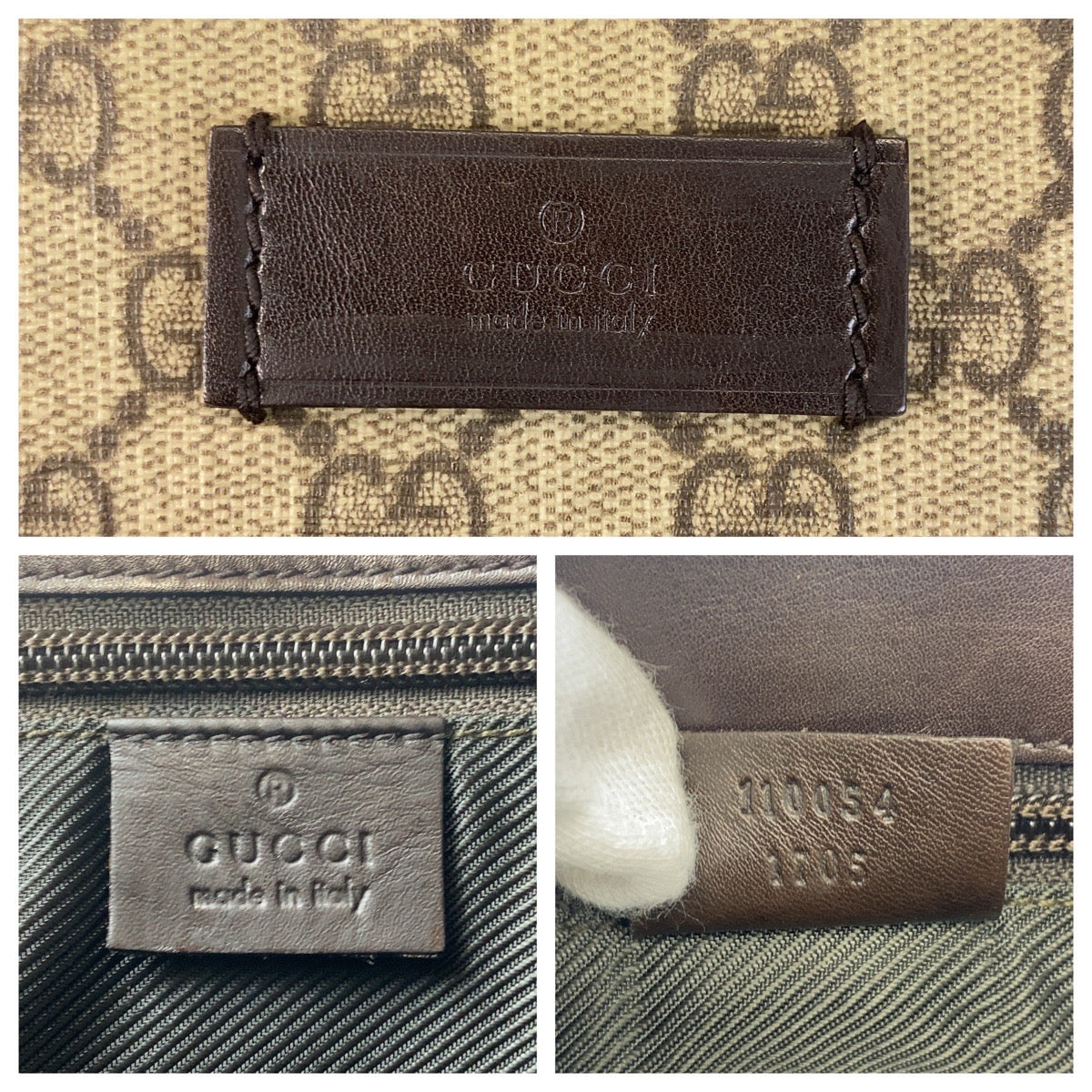 16393
GUCCI グッチ ベージュ ブラウン GGスプリームキャンバス / レザー 110054 ショルダーバッグ メッセンジャーバッグ  レディース