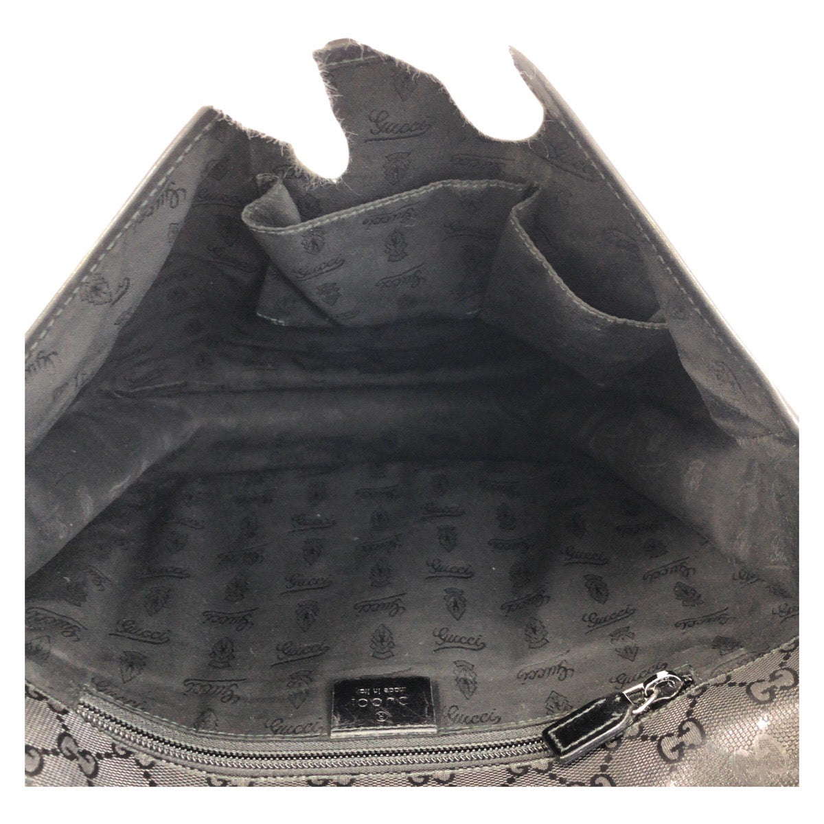 16395
GUCCI グッチ GGインプリメ ブラック 黒 PVC ショルダーバッグ メッセンジャーバッグ  レディース A50