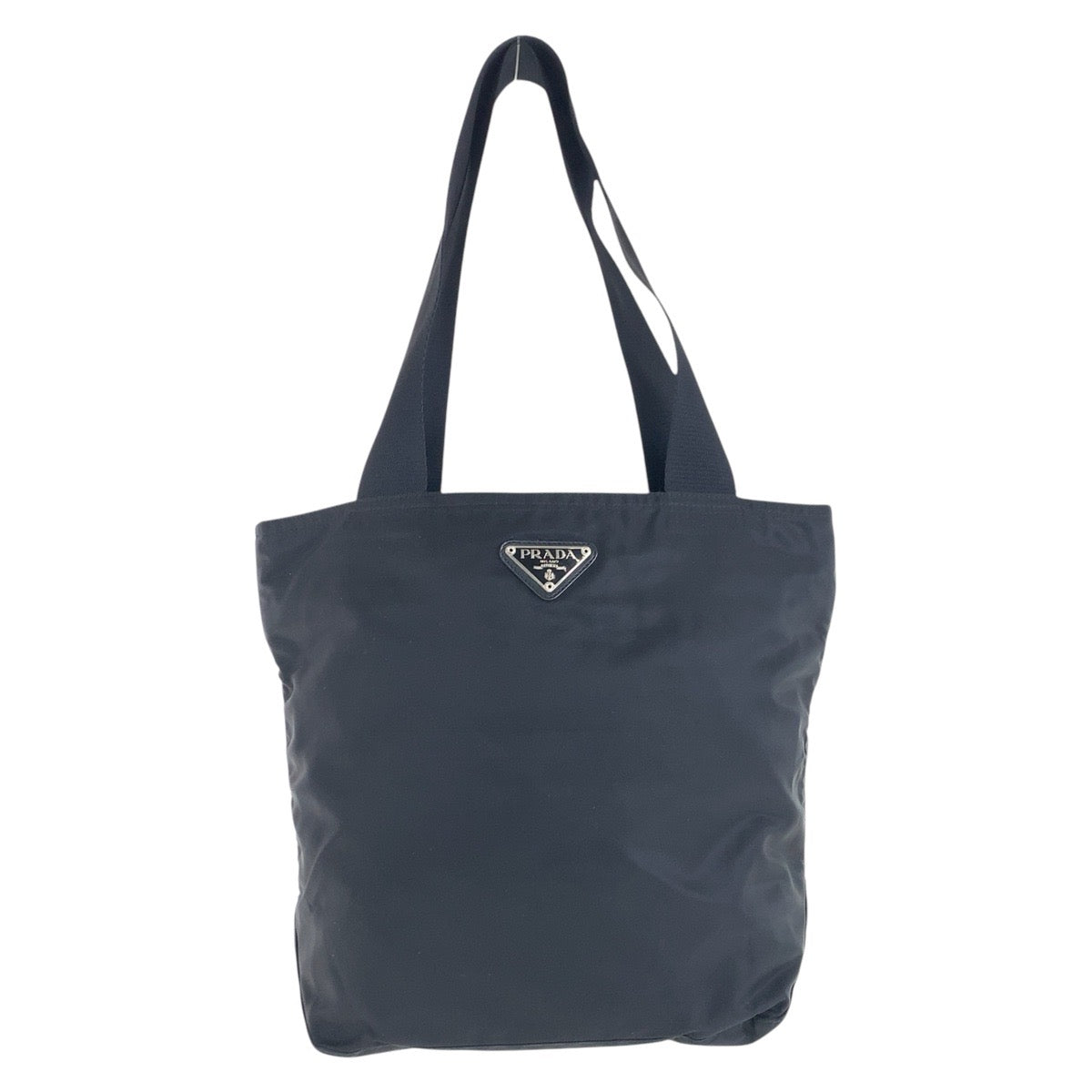 16396
PRADA プラダ テスート 三角ロゴプレート ブラック 黒 シルバー金具 ナイロン トートバッグ ショルダーバッグ  レディース A39