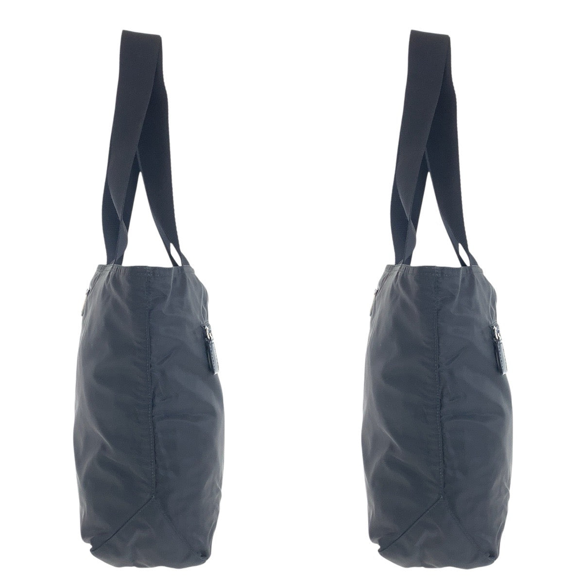 16396
PRADA プラダ テスート 三角ロゴプレート ブラック 黒 シルバー金具 ナイロン トートバッグ ショルダーバッグ  レディース A39