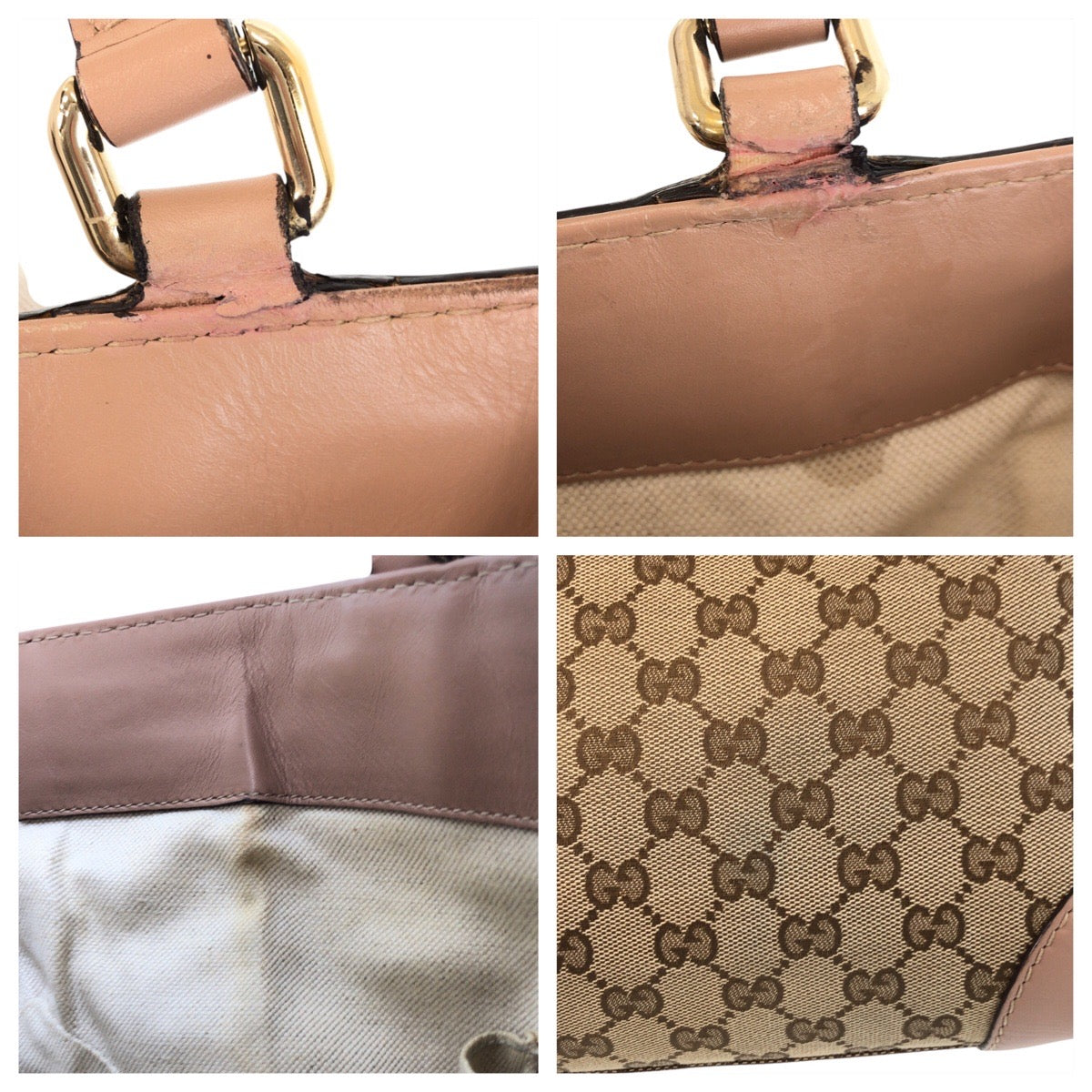 16397
GUCCI グッチ メイフェア ベージュ ピンク ゴールド金具 GGキャンバス / レザー 257061 トートバッグ ショルダーバッグ  レディース