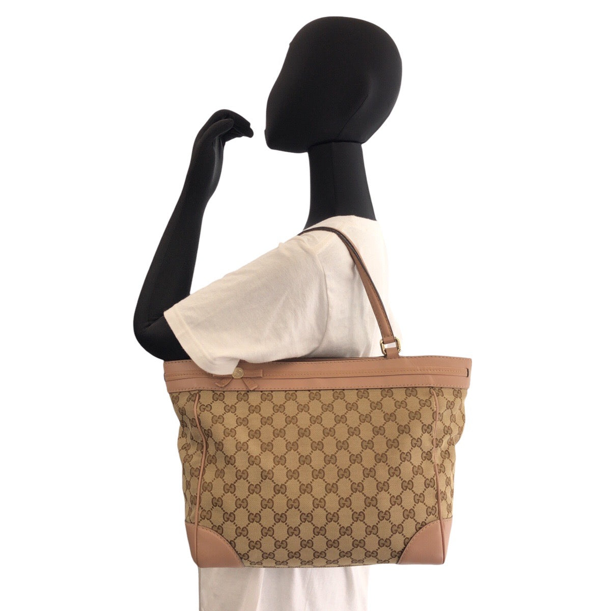 16397
GUCCI グッチ メイフェア ベージュ ピンク ゴールド金具 GGキャンバス / レザー 257061 トートバッグ ショルダーバッグ  レディース ABP39
