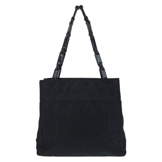 16398
PRADA プラダ テスート 三角ロゴプレート ブラック 黒 シルバー金具 ナイロン / プラスチック トートバッグ ショルダーバッグ  レディース ABP30