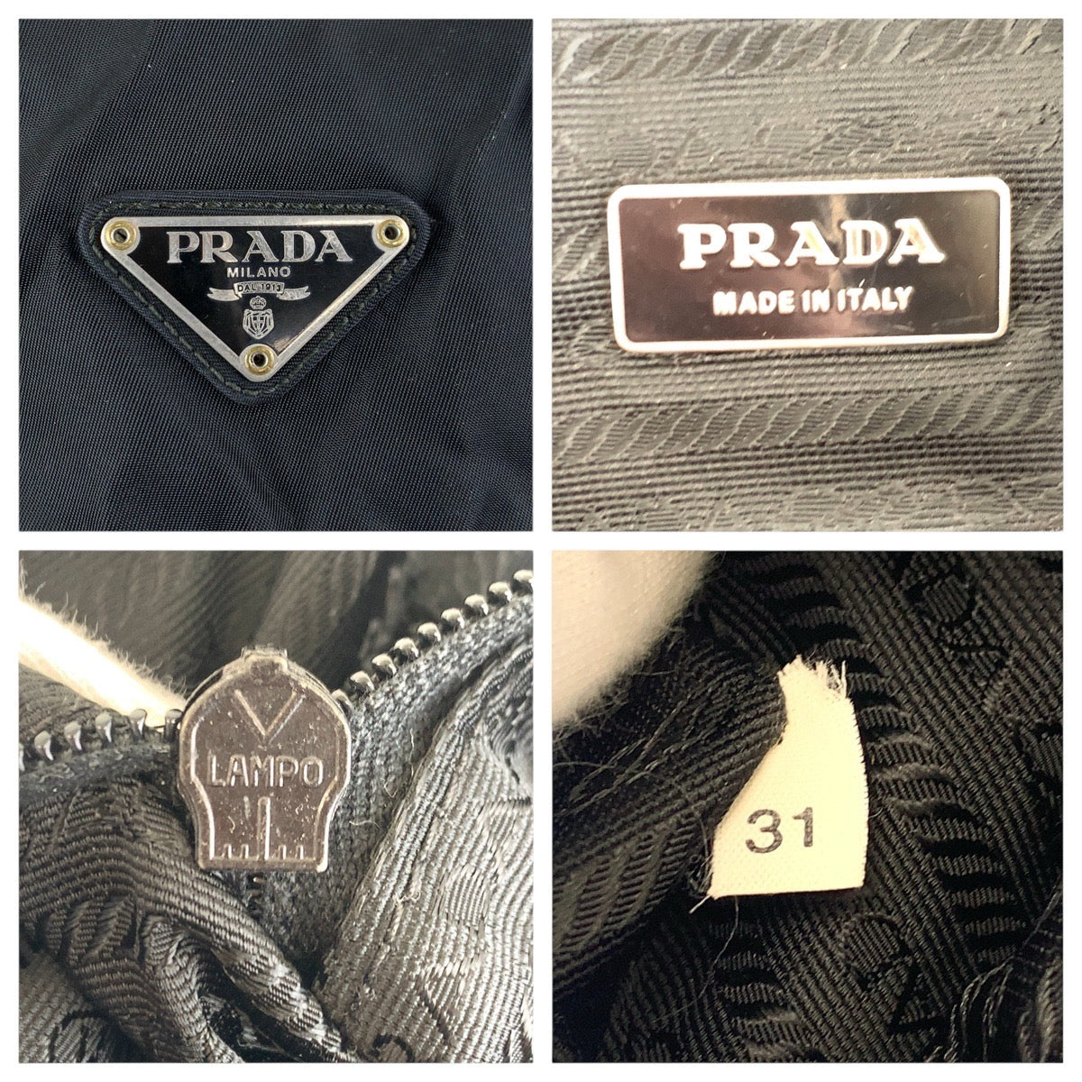16399
PRADA Tessuto Triangle Logo Plate Black Silver Hardware Nylon 31 Diagonal Shoulder Bag Unisex Women's AB39