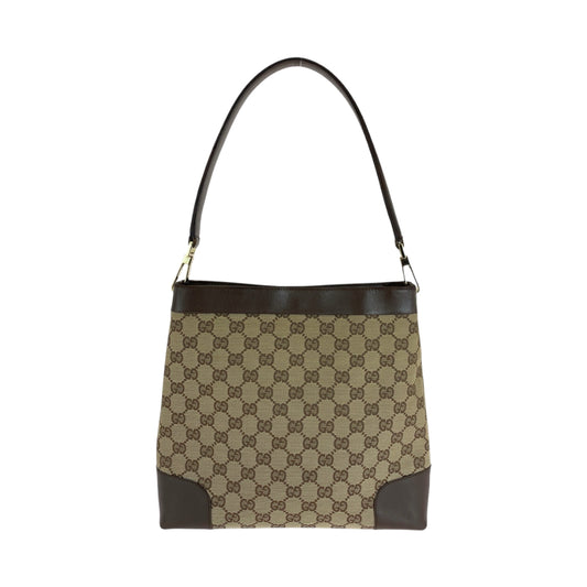 16402
GUCCI グッチ ブラウン ベージュ ゴールド金具 GGキャンバス 001 4231 ワンショルダーバッグ 肩掛け  レディース