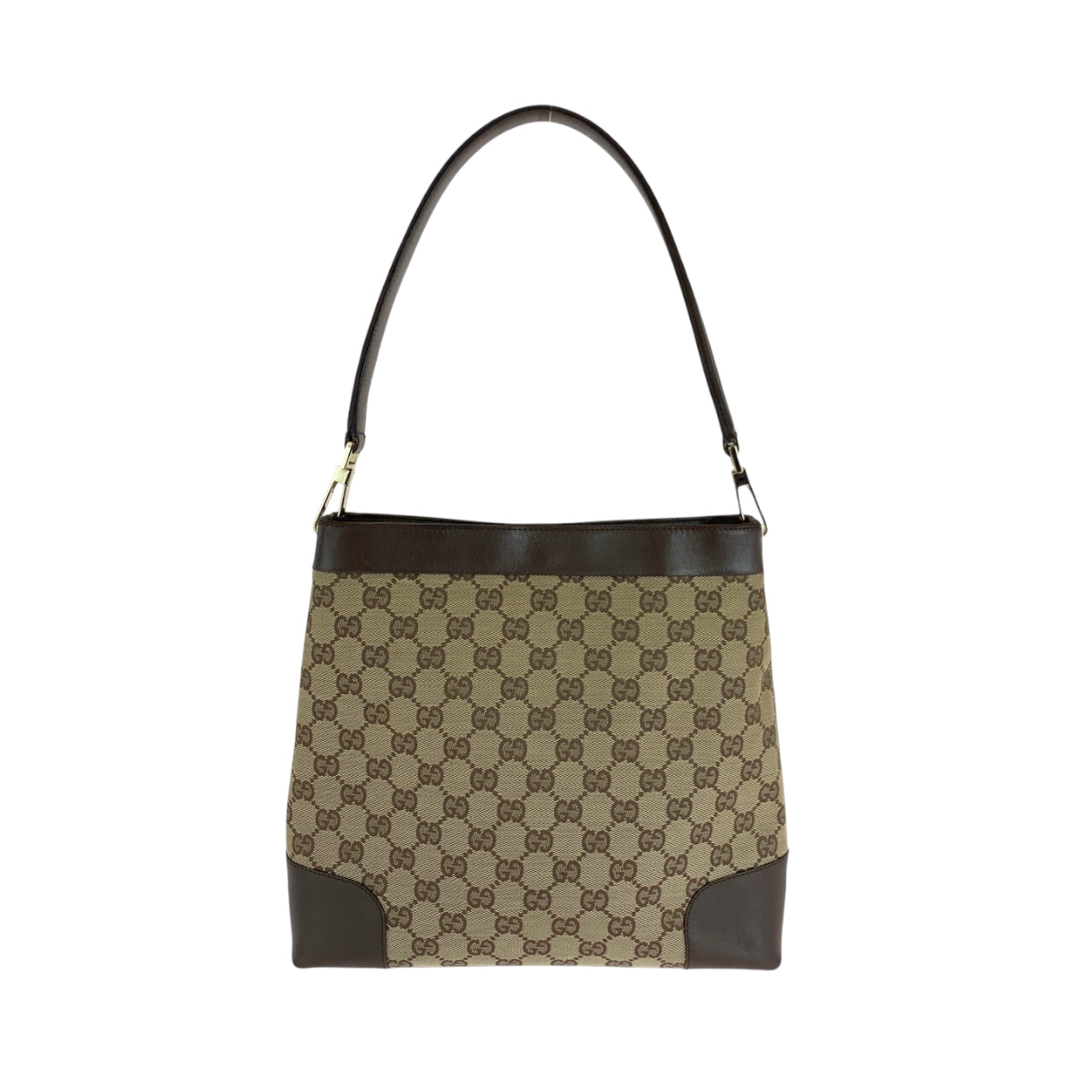 16402
GUCCI グッチ ブラウン ベージュ ゴールド金具 GGキャンバス 001 4231 ワンショルダーバッグ 肩掛け  レディース