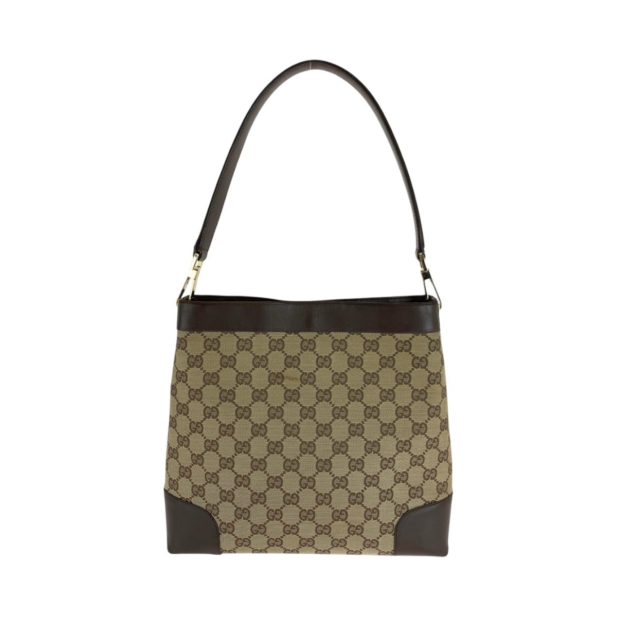 16402
GUCCI グッチ ブラウン ベージュ ゴールド金具 GGキャンバス 001 4231 ワンショルダーバッグ 肩掛け  レディース