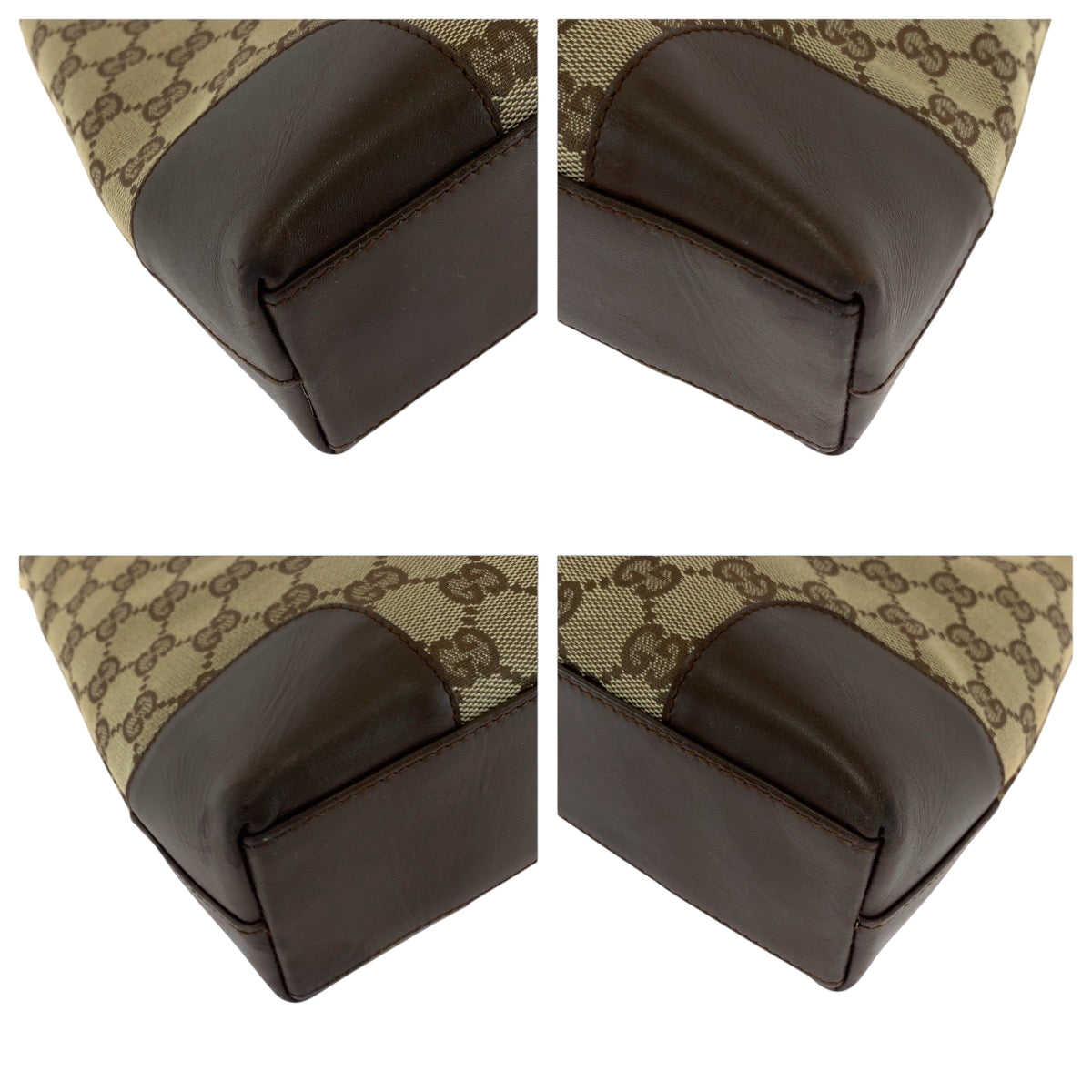 16402
GUCCI グッチ ブラウン ベージュ ゴールド金具 GGキャンバス 001 4231 ワンショルダーバッグ 肩掛け  レディース