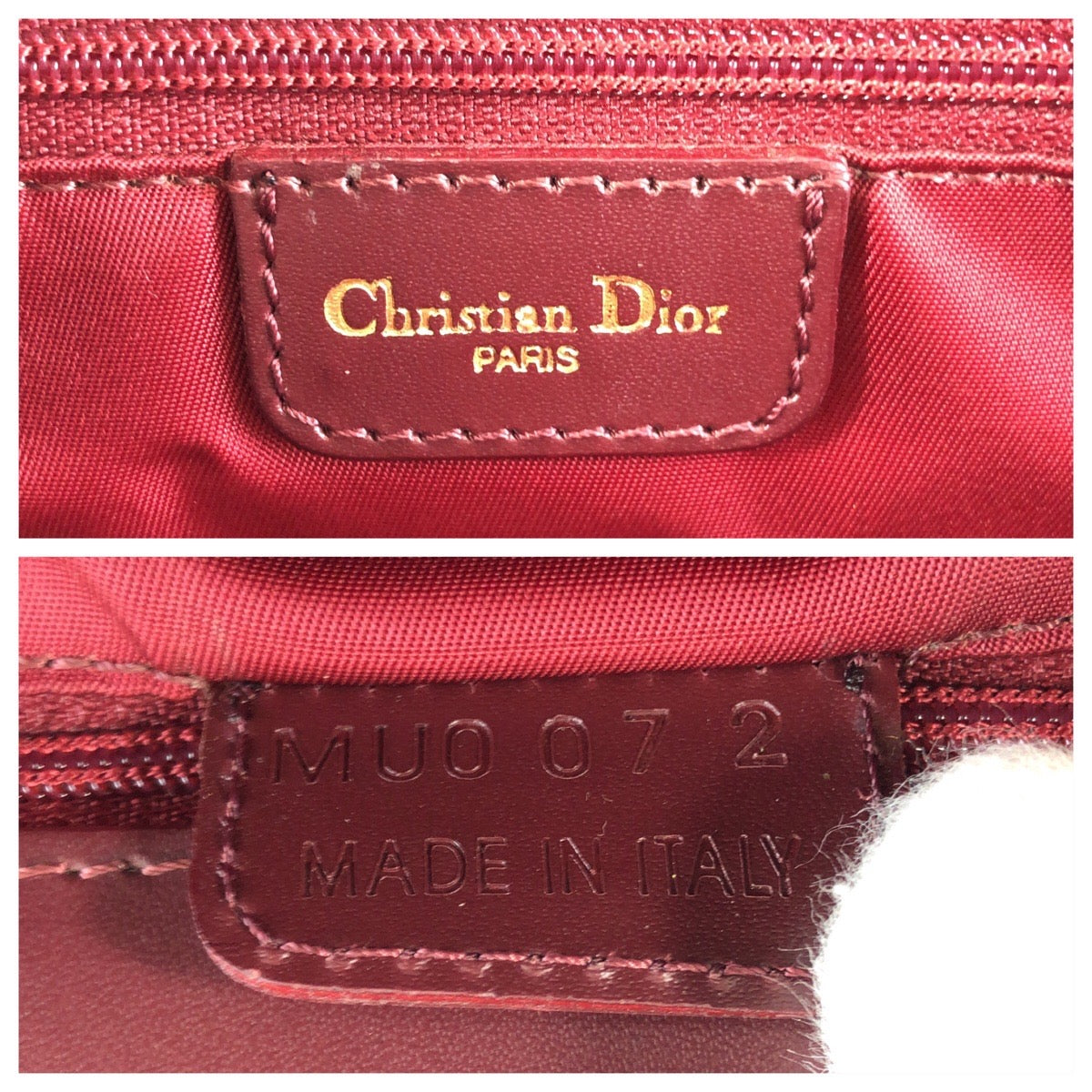 16404
Christian Dior クリスチャンディオール トロッター ワインレッド ゴールド金具 キャンバス / レザー ハンドバッグ トートバッグ  レディース