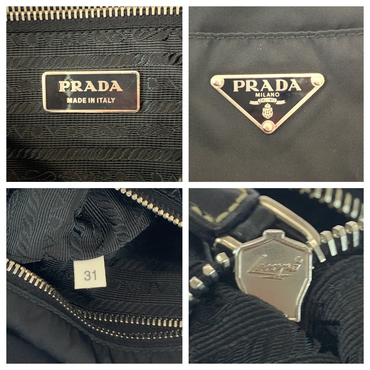 16411
PRADA プラダ テスート 三角ロゴプレート ブラック 黒 シルバー金具 ナイロン BN1052 ショルダーバッグ ハンドバッグ 2way  レディース ABP40