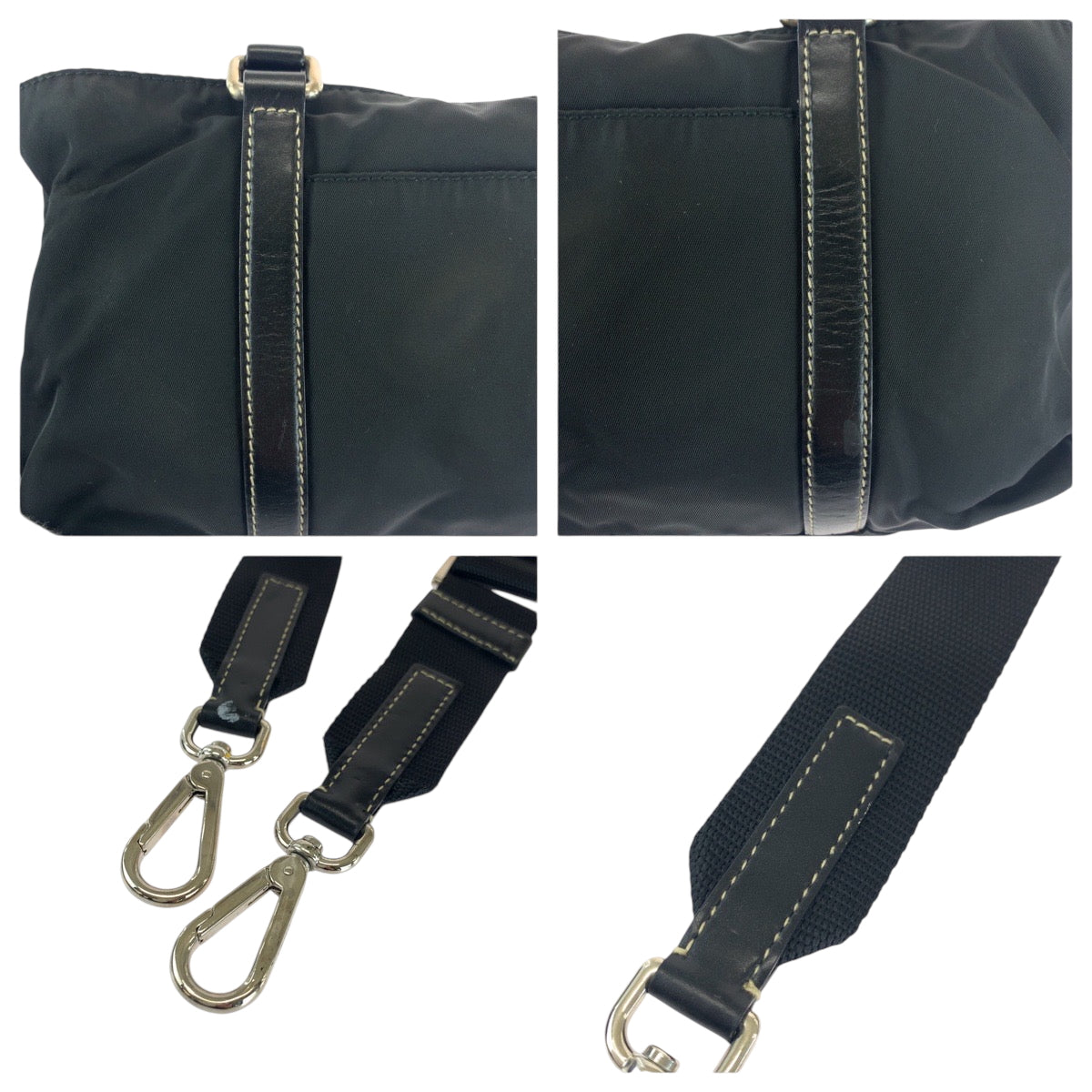 16411
PRADA プラダ テスート 三角ロゴプレート ブラック 黒 シルバー金具 ナイロン BN1052 ショルダーバッグ ハンドバッグ 2way  レディース ABP40