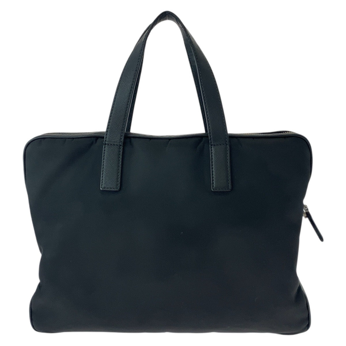 16412
PRADA プラダ テスート 三角ロゴプレート ブラック 黒 シルバー金具 ナイロン / レザー ビジネスバッグ ブリーフケース  レディース AB40