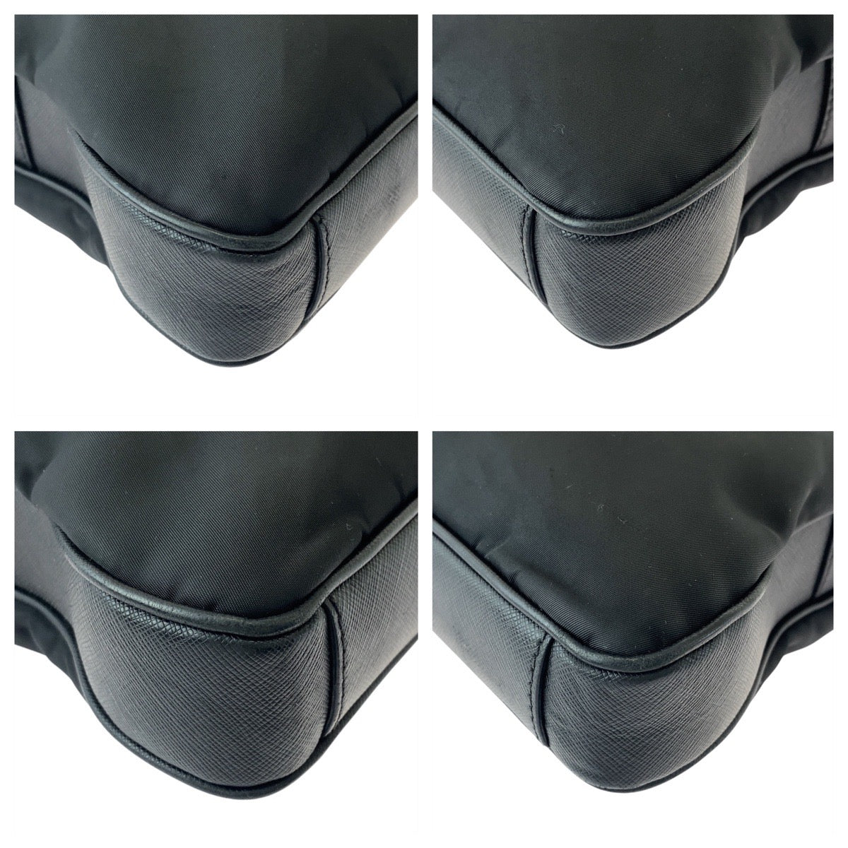 16412
PRADA プラダ テスート 三角ロゴプレート ブラック 黒 シルバー金具 ナイロン / レザー ビジネスバッグ ブリーフケース  レディース AB40