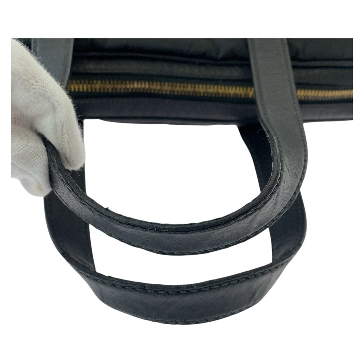 16412
PRADA プラダ テスート 三角ロゴプレート ブラック 黒 シルバー金具 ナイロン / レザー ビジネスバッグ ブリーフケース  レディース AB40