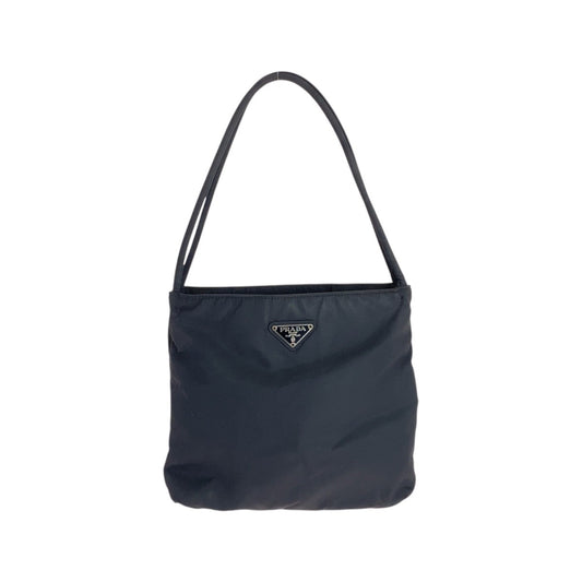 16413
PRADA プラダ テスート 三角ロゴプレート ブラック 黒 シルバー金具 ナイロン トートバッグ  ショルダーバッグ  レディース AB26