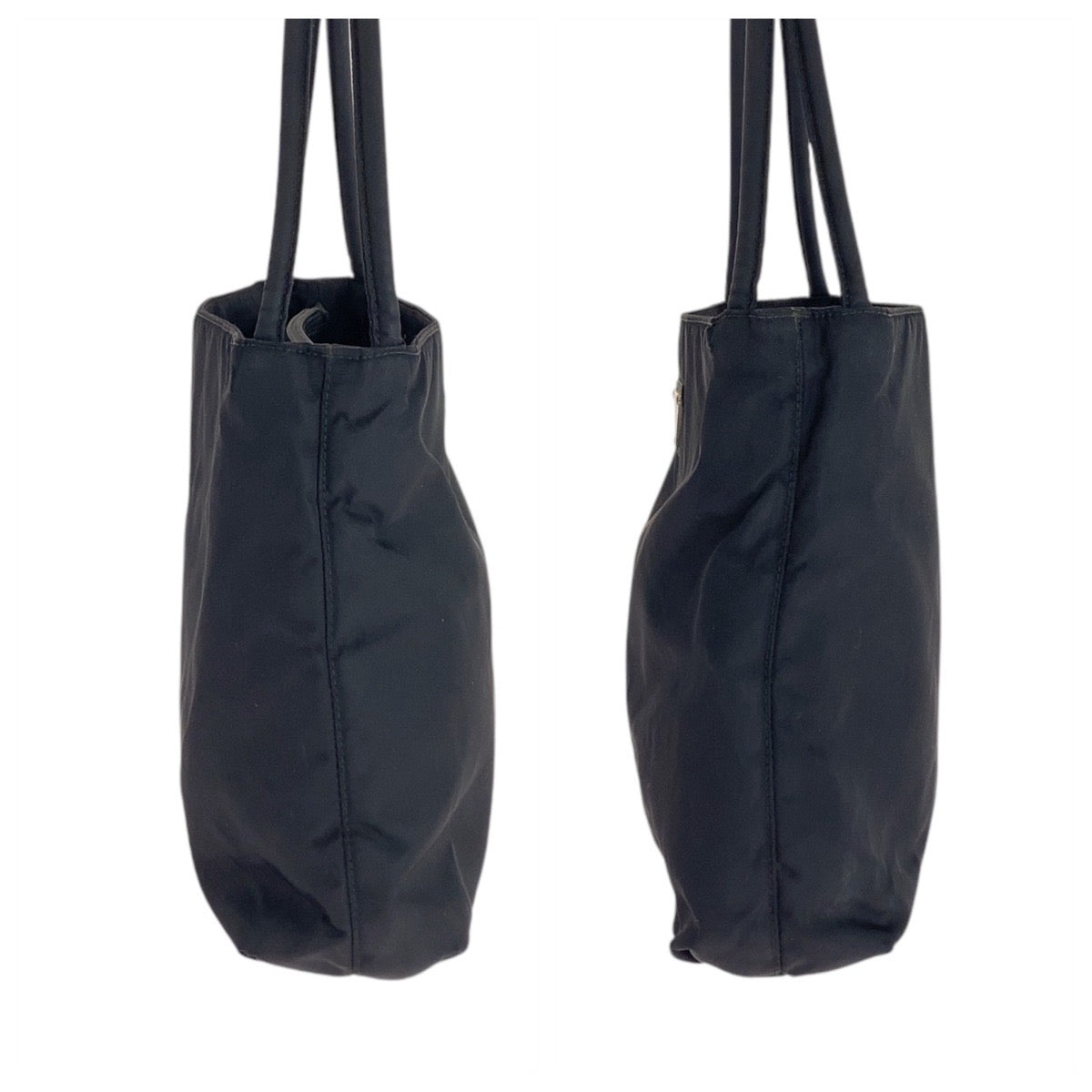 16413
PRADA プラダ テスート 三角ロゴプレート ブラック 黒 シルバー金具 ナイロン トートバッグ  ショルダーバッグ  レディース AB26