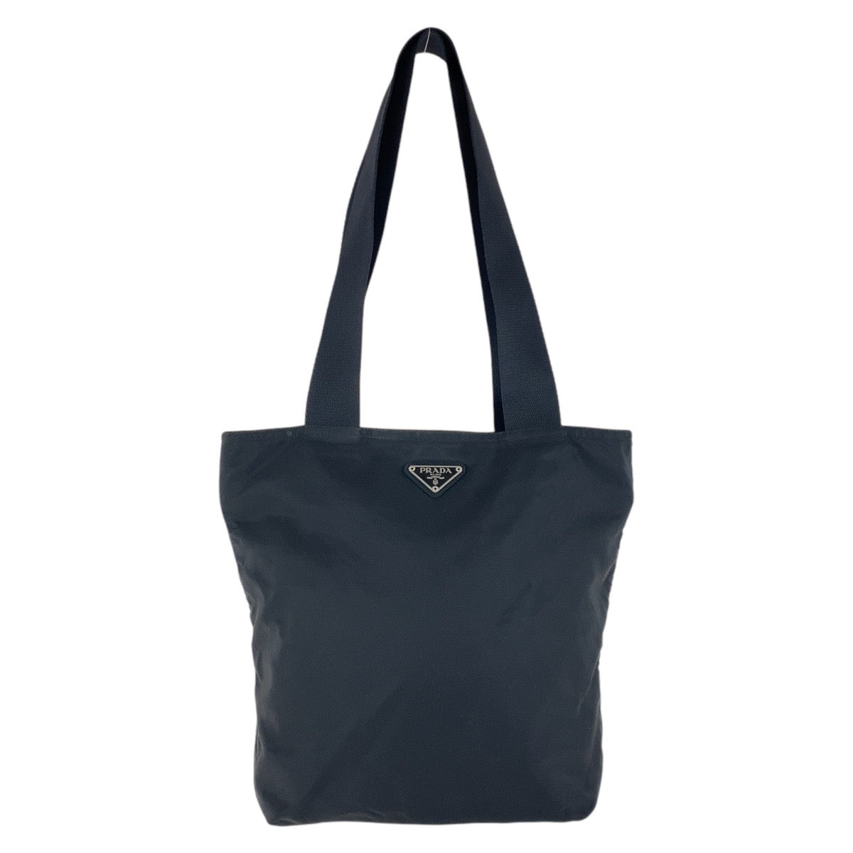 16414
PRADA プラダ テスート 三角ロゴプレート ブラック 黒 シルバー金具 ナイロン トートバッグ ショルダーバッグ  レディース ABP34