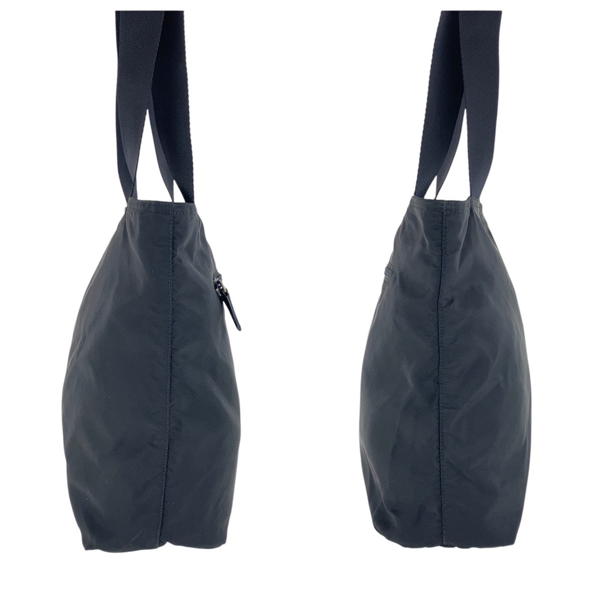 16414
PRADA プラダ テスート 三角ロゴプレート ブラック 黒 シルバー金具 ナイロン トートバッグ ショルダーバッグ  レディース ABP34