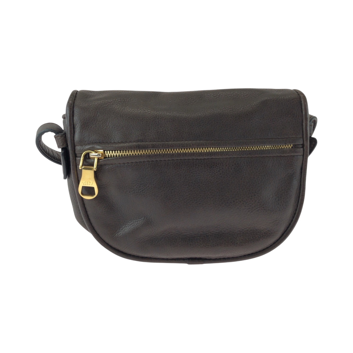 16418
LOEWE ロエベ ヘリテージ ロゴ ダークブラウン ゴールド金具 レザー ショルダーバッグ ポシェット  レディース ABP40